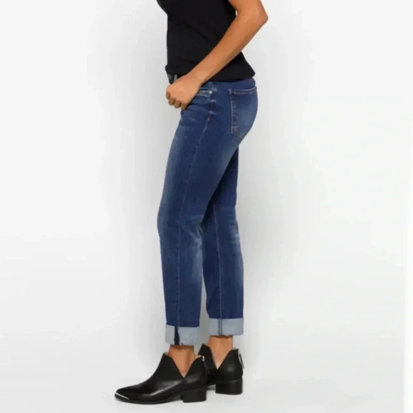 Kut from the Kloth Catherine Boyfriend Distress Med Wash Ankle Jeans Size 8 - Picture 1 of 16